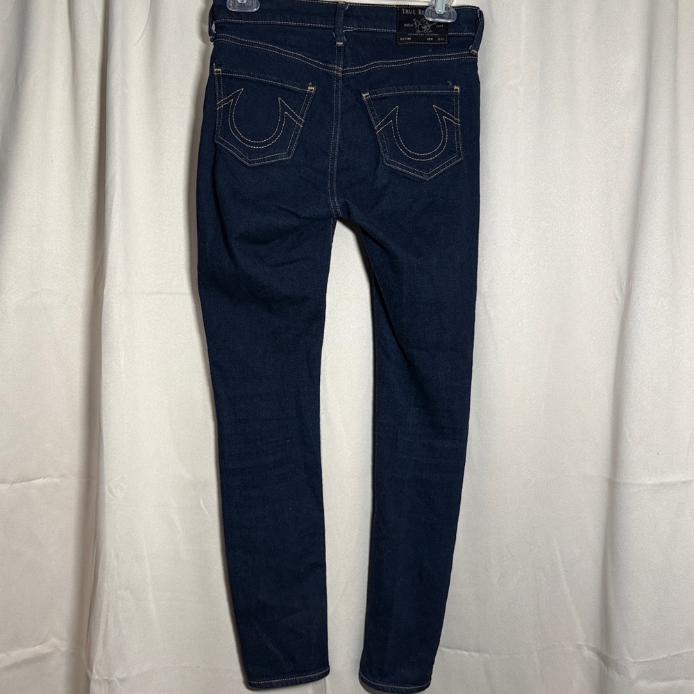 True‎ Religion Jennie Curvy High Rise Skinny Dark Wash Jeans Size 25